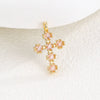 Wholesale Copper Microinlaid Zircon Cross Necklace Women's Retro Light Luxury Highend Clavicle Chain Elegant Allmatch Accessories