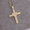 Wholesale Copper Microinlaid Zircon Cross Pendant Hiphop Necklace Electroplated Unisex