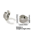 Wholesale Copper Microinlaid Zircon Geometric Earrings For Women