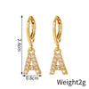 Wholesale Copper Microinlaid Zircon Letter Earring For Women