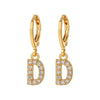 Wholesale Copper Microinlaid Zircon Letter Earring For Women