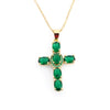 Wholesale Copper Microinlaid Zircon Multicolor Cross Pendant Hip Hop Necklace With Clavicle Chain And Twisted Chain Mixed Gem Inlay Styling With Letters Numbers Text