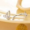 Wholesale Copper Microinlaid Zircon Saturn Ear Buckle Earrings For Girls Sweet Style