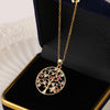 Wholesale Copper Microinlaid Zircon Tree Of Life Pendant Ochain Necklace With Electroplating Treatment Natural Plant Style For Women