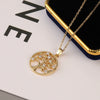 Wholesale Copper Microinlaid Zircon Tree Of Life Pendant Ochain Necklace With Electroplating Treatment Natural Plant Style For Women