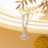 Wholesale Copper Microinlaid Zirconia Saturn Pendant Earrings For Girls Sweet Style