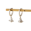 Wholesale Copper Microinlaid Zirconia Saturn Pendant Earrings For Girls Sweet Style