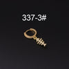 Wholesale Copper Microinlay Irregular Animals Zodiac Ear Buckle Piercing Earrings Jewelry