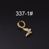 Wholesale Copper Microinlay Irregular Animals Zodiac Ear Buckle Piercing Earrings Jewelry