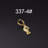 Wholesale Copper Microinlay Irregular Animals Zodiac Ear Buckle Piercing Earrings Jewelry