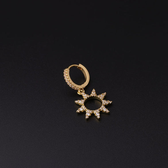 Wholesale Copper Microinlay Irregular Animals Zodiac Ear Buckle Piercing Earrings Jewelry