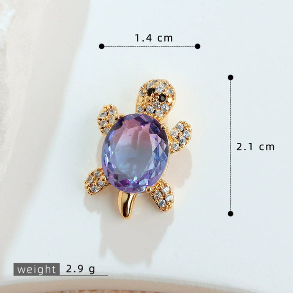Wholesale Copper Micropaved Animal Zodiac Marine Life Turtle Starfish Necklace Pendant Cartoon Style
