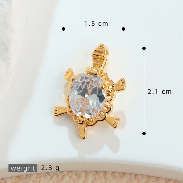 Wholesale Copper Micropaved Animal Zodiac Marine Life Turtle Starfish Necklace Pendant Cartoon Style