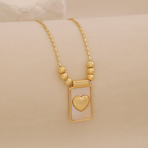 Wholesale Copper Microplated 18K Imitation Shell Cross Virgin Pendant Necklace Jewelry