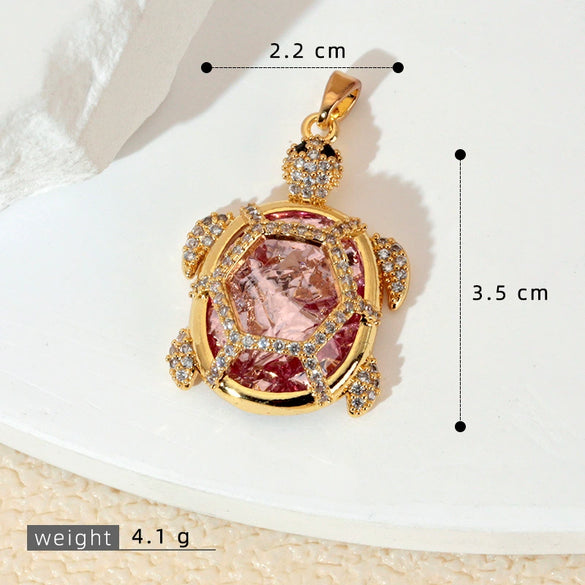 Wholesale Copper Minimalist Animal Zodiac Micropaved Marine Turtle Starfish Necklace Pendant