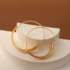 Wholesale Copper Minimalist Geometric Round Earrings With Real Gold Plating