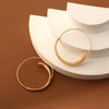 Wholesale Copper Minimalist Geometric Round Earrings With Real Gold Plating