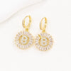 Wholesale Copper Minimalist Letter Zircon Earrings