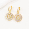 Wholesale Copper Minimalist Letter Zircon Earrings