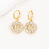 Wholesale Copper Minimalist Letter Zircon Earrings