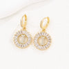 Wholesale Copper Minimalist Letter Zircon Earrings