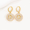 Wholesale Copper Minimalist Letter Zircon Earrings