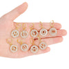 Wholesale Copper Minimalist Letter Zircon Earrings