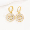 Wholesale Copper Minimalist Letter Zircon Earrings
