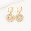 Wholesale Copper Minimalist Letter Zircon Earrings