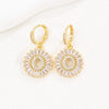 Wholesale Copper Minimalist Letter Zircon Earrings