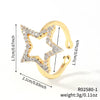 Wholesale Copper Minimalist Star Shape Electroplated Ring