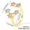 Wholesale Copper Minimalist Star Shape Electroplated Ring