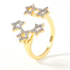 Wholesale Copper Minimalist Star Shape Electroplated Ring