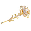 Wholesale Copper Natural Freshwater Pearl Flower Brooch Highend Craft Gift For Women Simple Style
