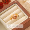 Wholesale Copper Natural Pearl Flower Open Ring For Women With Electroplating Design