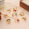 Wholesale Copper Natural Pearl Flower Open Ring For Women With Electroplating Design