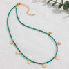 Wholesale Copper Natural Stone Beaded Clavicle Necklace Handmade Geometric Design