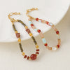 Wholesale Copper Natural Stone Beaded Geometric Handmade Women's Bracelet Jewelry