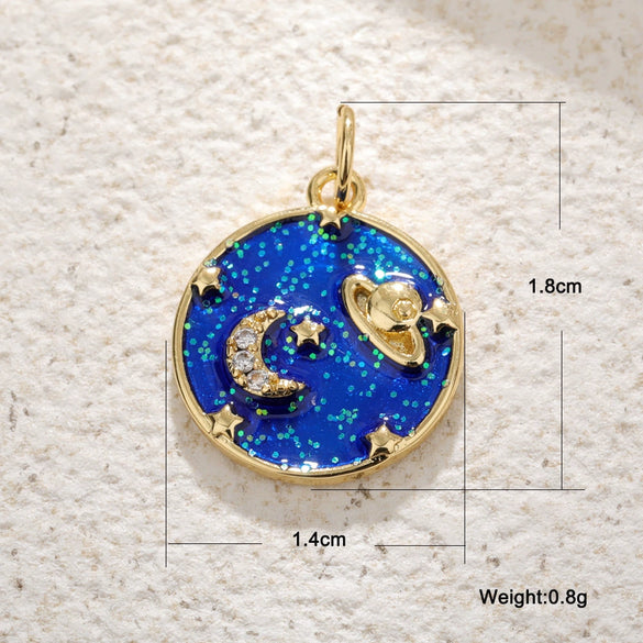 Wholesale Copper Necklace Pendant With Animal Zodiac Star Pattern Inlaid Zircon