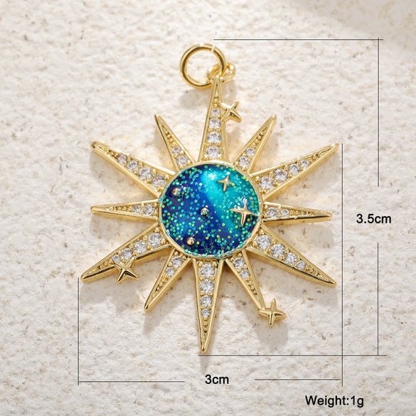 Wholesale Copper Necklace Pendant With Animal Zodiac Star Pattern Inlaid Zircon