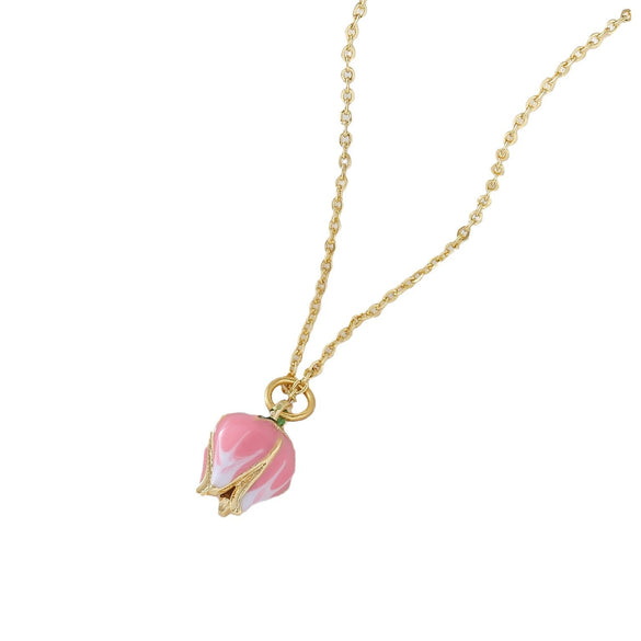 Wholesale Copper Necklace With Flower Design And Electroplating Treatment For Women