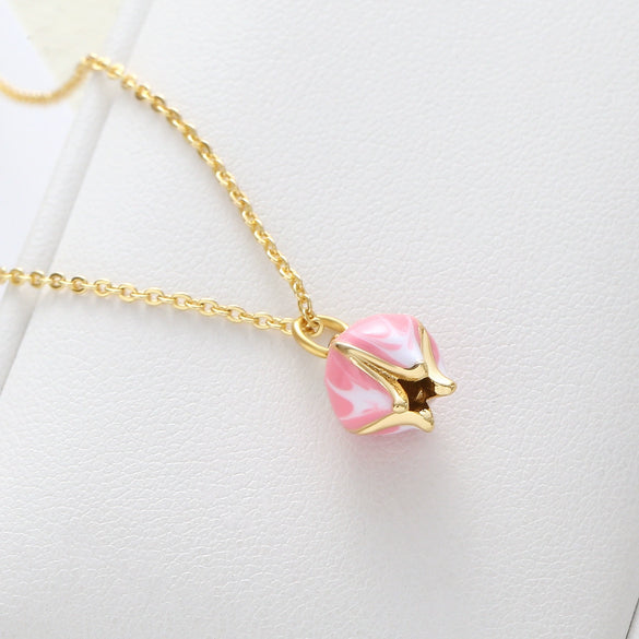 Wholesale Copper Necklace With Flower Design And Electroplating Treatment For Women