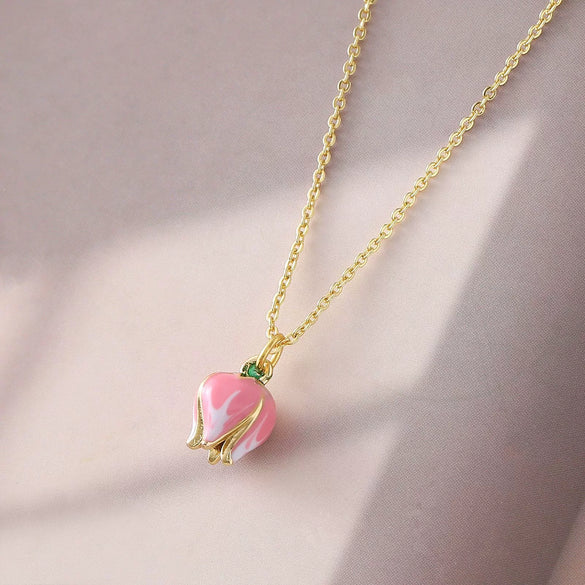 Wholesale Copper Necklace With Flower Design And Electroplating Treatment For Women