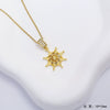 Wholesale Copper Necklace With Star Pendant Electroplating And Mixed Gemstone Setting For Unisex Simple Light Luxury Style