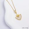 Wholesale Copper Necklace With Star Pendant Electroplating And Mixed Gemstone Setting For Unisex Simple Light Luxury Style