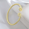 Wholesale Copper Niche Geometric Curse Opening Bracelet With Electroplating