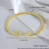 Wholesale Copper Niche Geometric Curse Opening Bracelet With Electroplating