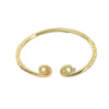 Wholesale Copper Niche Geometric Curse Opening Bracelet With Electroplating
