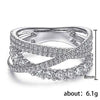 Wholesale Copper Niche Geometric Spiral Shape Ring With Zircon For Women