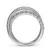 Wholesale Copper Niche Geometric Spiral Shape Ring With Zircon For Women